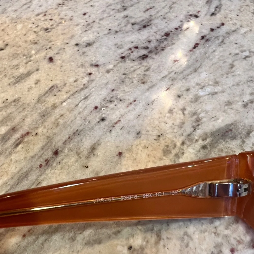 PRADA VPR10F 2BX-101 51mm Black Orange Eyeglasses Frames Italy - Picture 10 of 10